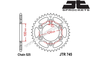 Σετ αλυσίδας Ducati 1000 Monster i.e. ('03-'05) / 1000 Sport ('06-'08) / 1000 Sport S ('07-'09) - (DID / JT)