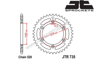 Σετ αλυσίδας Ducati 600 Monster ('94) - (DID / JT)