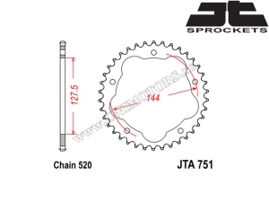 Σετ αλυσίδας Ducati 748 Biposto ('95-'03) / 748 S ('97-'02) - (DID / JT)