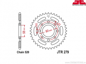 Σετ αλυσίδας - Honda CA 250 T Rebel (ιαπωνική έκδοση) - DID / JT