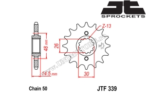 Σετ αλυσίδας Honda CB 1000F ('93-'98) - (DID / JT)