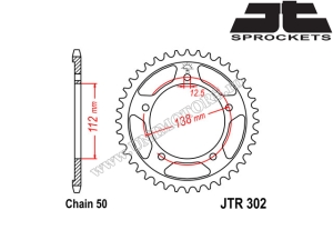 Σετ αλυσίδας Honda CB 1100SF X-Eleven ('00-'03) - (DID / JT)