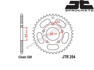 Σετ αλυσίδας Honda CBF 250 - (DID / JT)