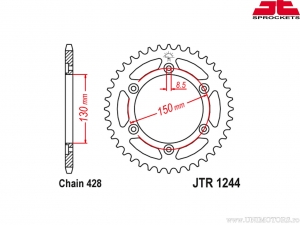 Σετ αλυσίδας - Honda CBR 250 RJ / CBR 250 RK / CBR 250 RK-2 (ιαπωνική έκδοση) - DID / JT