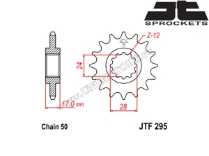 Σετ αλυσίδας Honda CBR 600F ('87-'90) - (DID / JT)