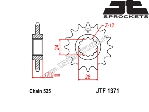 Σετ αλυσίδας Honda CBR 600F ('97-'98) - (DID / JT)