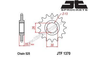 Σετ αλυσίδας Honda CBR 600F ('99-'00) - (DID / JT)