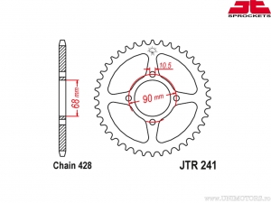 Σετ αλυσίδας - Honda MTX 125 RWD / MTX 125 RWF / MTX 125 RWH / MTX 125 RWL ('83-'94) - DID / JT