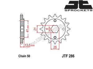 Σετ αλυσίδας Honda VF 500F / VF 500F2 ('85-'87) - (DID / JT)