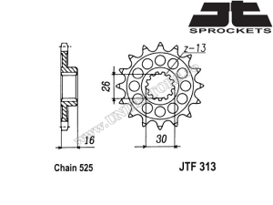 Σετ αλυσίδας Honda VFR 750R ('88-'93) - (DID / JT)