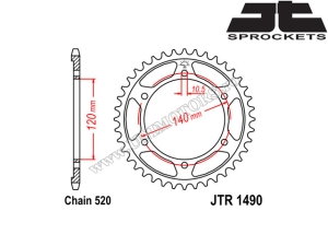 Σετ αλυσίδας Kawasaki EN 500C ('96-'05) - (DID / JT)