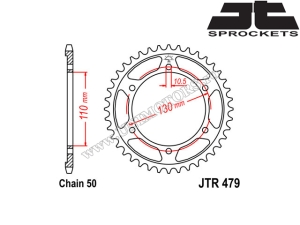 Σετ αλυσίδας Kawasaki GPX 500R ('98-'99) / GPZ 500R ('85-'87) - (DID / JT)