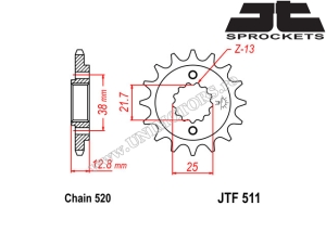 Σετ αλυσίδας Kawasaki KL 650 Tengai ('90-'91) - (DID / JT)