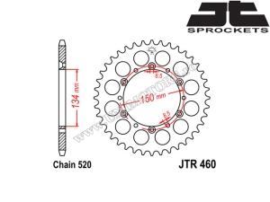 Σετ αλυσίδας Kawasaki KLX 250 ('93-'95) - (DID / JT)