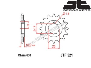 Σετ αλυσίδας Kawasaki Z 1000H / Z 1000MK2 - (DID / JT)