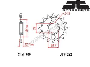 Σετ αλυσίδας Kawasaki Z 1000J ('81-'82) - (DID / JT)