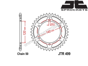 Σετ αλυσίδας Kawasaki ZXR 750 ('89) - (DID / JT)