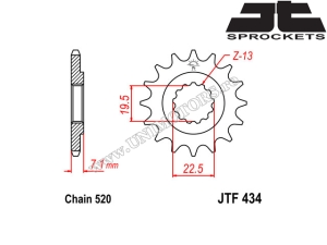 Σετ αλυσίδας Suzuki GN 250 ('85-'86) / GNX 250 ('82-'84) - (DID / JT)