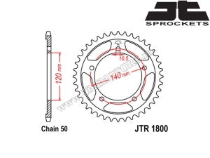 Σετ αλυσίδας Suzuki GSF 1250 Bandit ('07-'11) - (DID / JT)