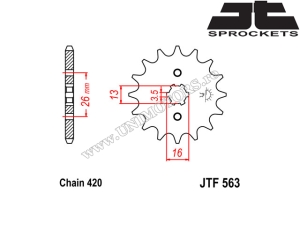 Σετ αλυσίδας Suzuki RV 50 (κανονικές αναλογίες) - (DID / JT)