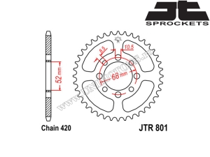 Σετ αλυσίδας Suzuki RV 50 (κανονικές αναλογίες) - (DID / JT)