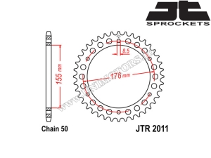 Σετ αλυσίδας Triumph Speed Triple 900 EFI / Daytona 955i ('97-'98) - (DID / JT)