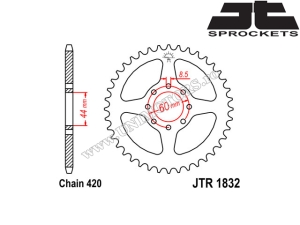 Σετ αλυσίδας Yamaha DT 50 R ('99-'02) - (DID / JT)