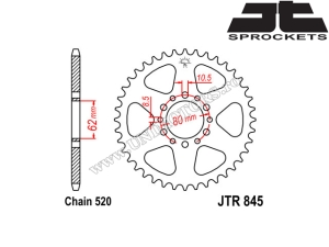 Σετ αλυσίδας Yamaha SR 250 ('80-'83) / XT 250 ('80-'90) - (DID / JT)