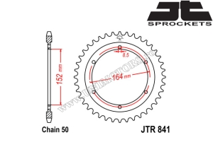 Σετ αλυσίδας Yamaha SR 500 ('78-'91) - (DID / JT)