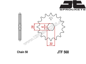 Σετ αλυσίδας Yamaha XS 650 / XS 650SE ('75-'83) - (DID / JT)