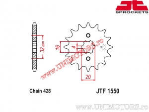 Σετ αλυσίδας Yamaha YZF-R 125 / MT 125 - (DID / JT)