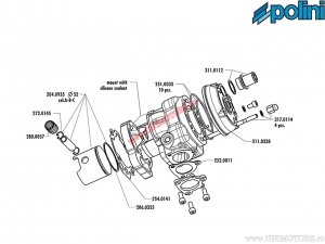 Σετ κυλίνδρου (διάμετρος 52mm / 93,44cc) - 1331012 - Polini