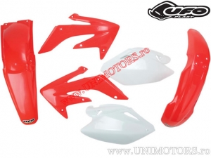 Σετ πλαστικών (λευκό / κόκκινο) - Honda CRF 250 R ('04-'05) - UFO