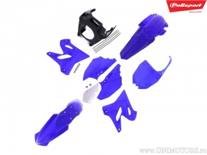 Σετ πλαστικών μπλε/μαύρων - Yamaha YZ 125 ('02-'14) / YZ 250 2T ('02-'07) / YZ 250 F 4T ('02-'05) - Polisp