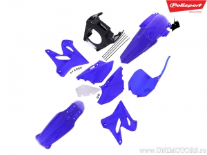 Σετ πλαστικών μπλε / μαύρων - Yamaha YZ 125 / YZ 250 2T ('02-'14) / YZ 250 F 4T ('02-'05) - Polisport