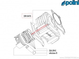 Σετ στεγανοποίησης κυλίνδρου (209.0470) - LML Star Deluxe 125 4T (καρμπυρατέρ) / Star Delux