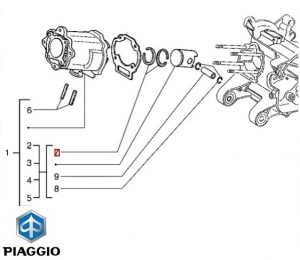 Σετ στοιχείων 65,60 mm - Gilera Runner FXR ('97-'02) 2T / Piaggio Hexagon LXT ('98-'99) 2T 180cc - Piaggio