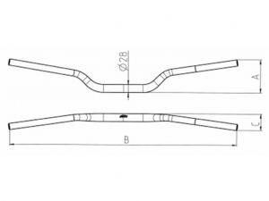 Τιμόνι (28mm) αλουμινίου KTM 105 SX ('04-'06) / 125 EXC / 125 EXC Six Days / 250 EXC / 250 EXC Six Days ('02-'17