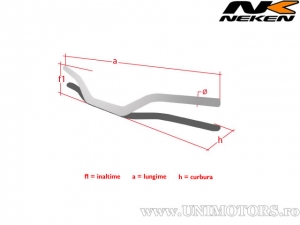 Τιμόνι enduro / cross 28,6mm Neken Radical (κωνικός σχεδιασμός) - πορτοκαλί-μπλε / Yamaha YZ