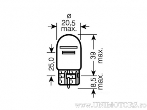 Φανάρι χωρίς βάση W21/5W W3X16Q 12V 21/5W - Osram