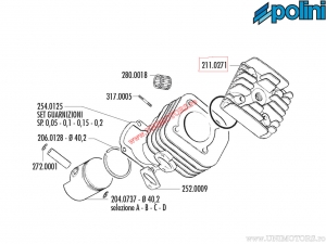 Χιουλάσα (διάμετρος 40,2mm) - 211.0271 - Aprilia Gulliver 50 / Malaguti Ciak 50 / Yamaha Axis 50 - Polini