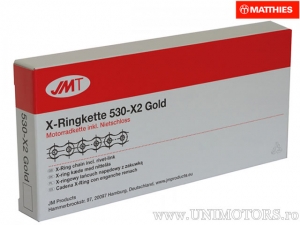 Χρυσή αλυσίδα JMT X-Ring 530 X2 / 108 - Cagiva Elefant 750 / 900 AC / Ducati GT 860 / Honda CB 750 F Bol d´Or / CB 