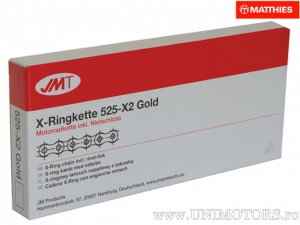 Χρυσό σετ αλυσίδας JMT X-Ring 525 X2 / 100 - Aprilia Mana 850 / Ducati GT 1000 / Ducati Monster 916 S4 / Triumph