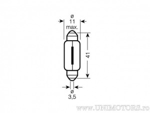 Бек C5W SV8.5-8 24V 5W L: 41мм - Osram