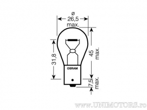 Бек P21W BA15S 24V 21W - Osram