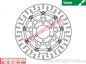 Дискови спирачки преден MSW251 плаващ - Lucas TRW