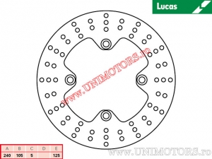 Диск заден спирачен MST240 ригиден - Lucas TRW