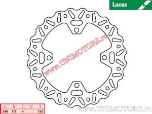 Диск заден спирачен MST339EC ригиден - Lucas TRW