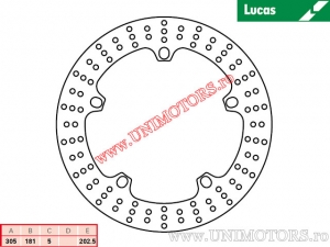 Диск за предна спирачка MST239 ригиден - Lucas TRW