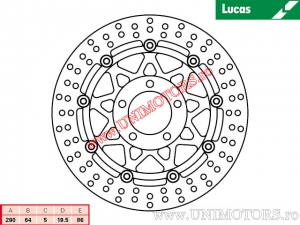 Диск за предна спирачка MSW220 плаващ - Lucas TRW